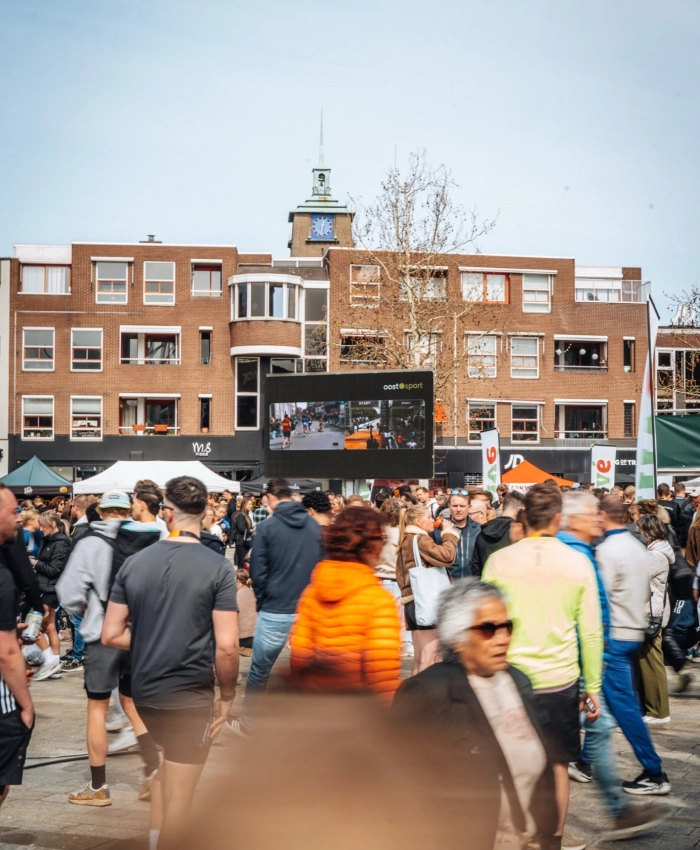 Pak de aandacht bij een marathon evenement