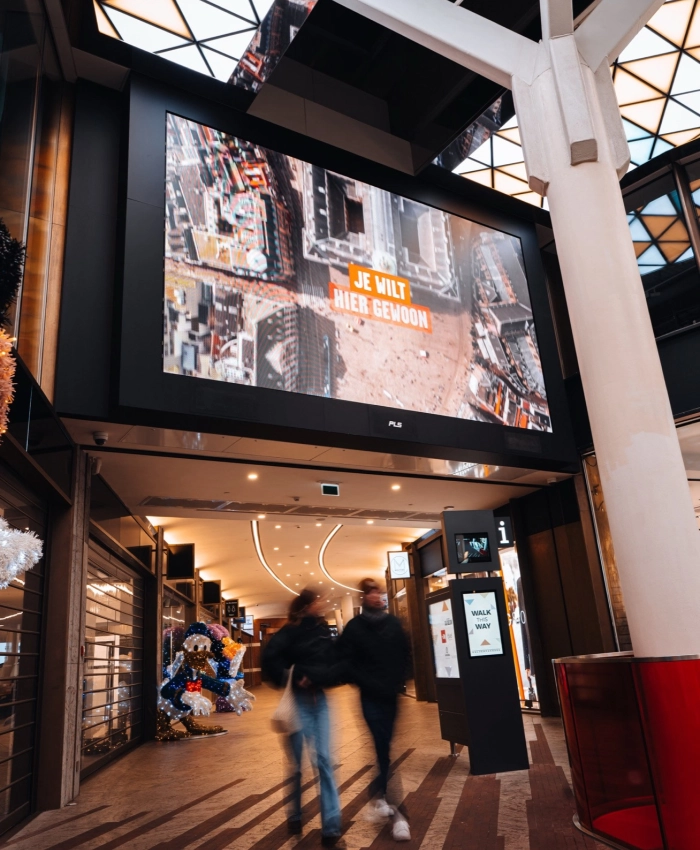 Digital signage indoor winkelcentrum
